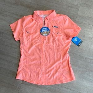 Columbia bright pink UPF top